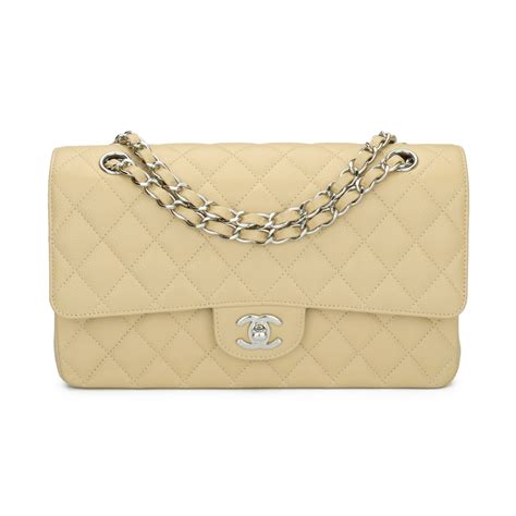 chanel medium flap bag silver hardware|chanel classic flap bag beige.